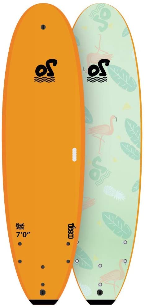 tabla de surf softboard naranja aprendizaje 7 pies